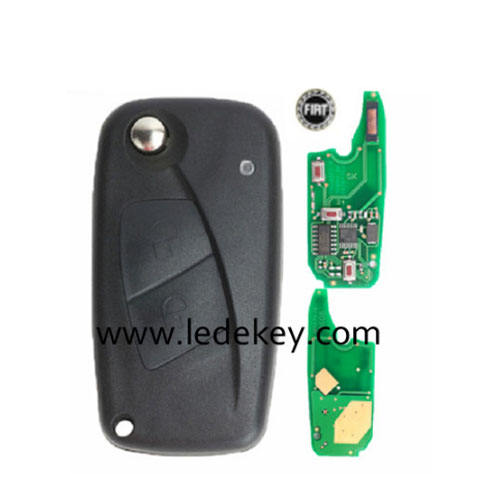 Fiat 2 button remote Key 433Mhz id46 Pcf7941 (Black)