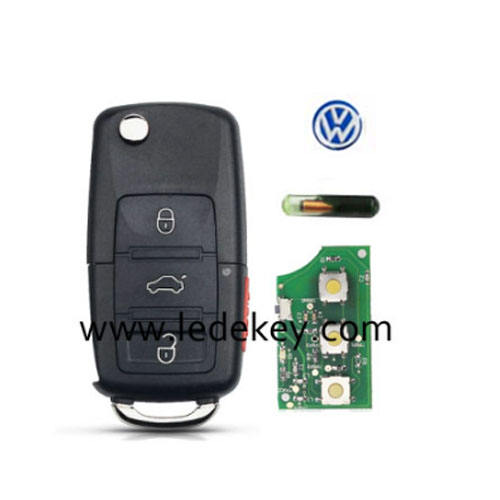 VW  remote key with 3+1 button the remote control number is 1J0 959 753 AM 315MHZ with ID48 chip