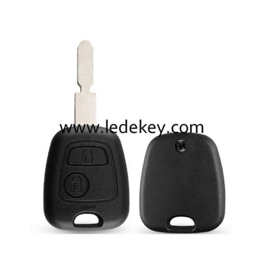 Citroen 2 button remote Key blank without logo with 4 track 406/NE78 blade
