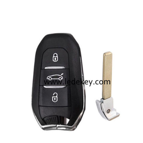 DS 3 button smart key shell with 307(VA2)  blade with DS logo