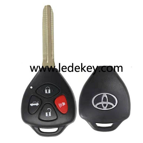 Toyota 3+1 button remote key shell with sidedoor button with logo