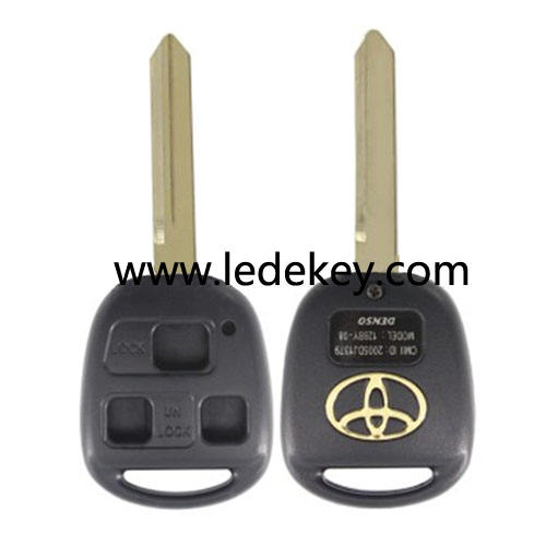 Toyota 3 button remote key shell with TOY47 blade with logo