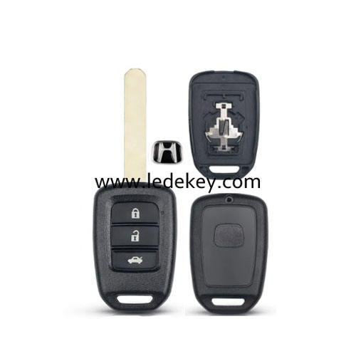 Honda 3 button remote key shell with logo