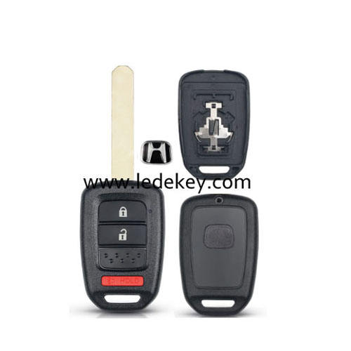 Honda 2+1 button remote key shell with logo
