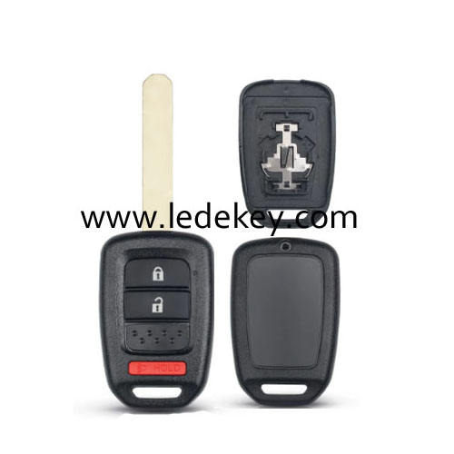 Honda 2+1 button remote key shell no logo