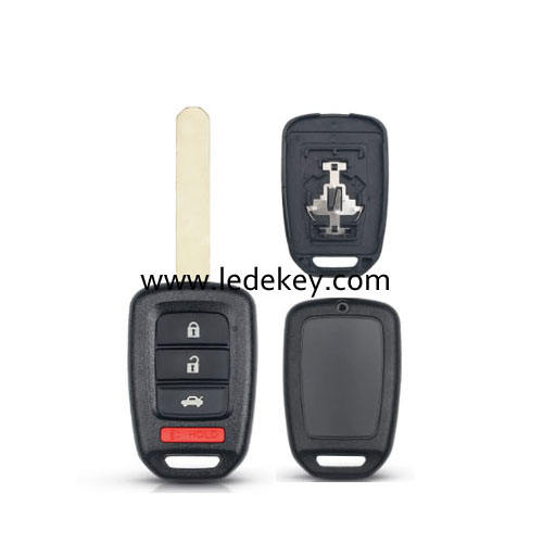 Honda 3+1 button remote key shell no logo