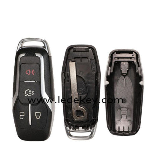 Ford 4 button smart key shell  with blade no logo