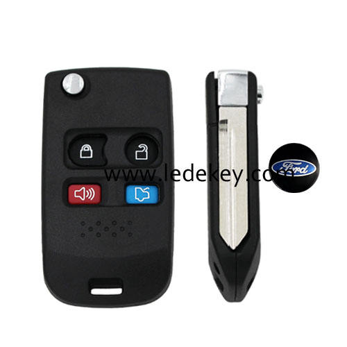 4 button Ford modified folding flip remote key shell