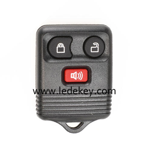 3 button Ford remote key shell with red button