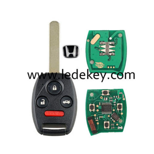 Honda 3+1 button Accord/CRV/CIVIC/Odyssey/Pilot/Fit 2006-2008 313.8Mhz ID46&7961 chip remote key(FCC ID:N5F-S0084A)
