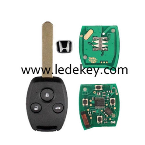 Honda 3 button Accord/CRV/CIVIC/Odyssey/Pilot/Fit 2006-2008 313.8Mhz ID46&7961 chip  remote key(FCC ID:N5F-S0084A)
