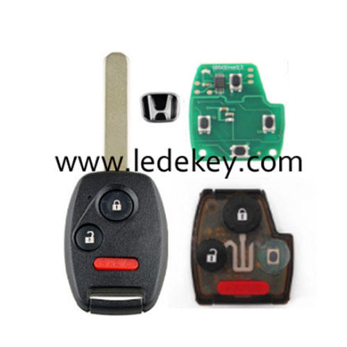 Honda 2+1 button remote key No Chip inside 315Mhz for Accord 2003-2007 (FCC ID: OUCG8D-380H-A PCF chip:4010)