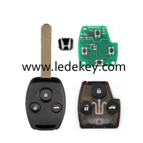 Honda 3 button remote key No Chip inside 315Mhz for Accord 2003-2007 (FCC ID: OUCG8D-380H-A PCF chip:4010)