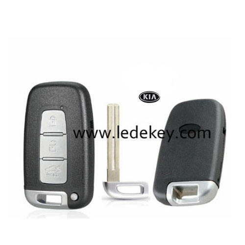 Kia 3 button smart key shell with middle blade