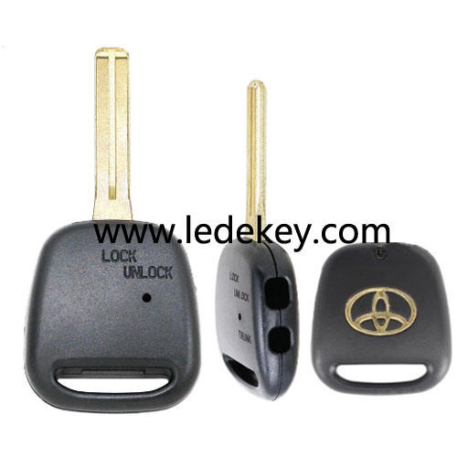 Toyota 2 button remote key shell with LOGO and TOY48 (short blade)