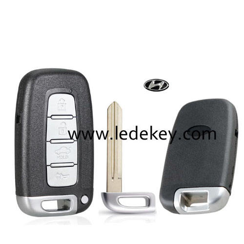 Hyundai 4 button smart key shell with Right Blade