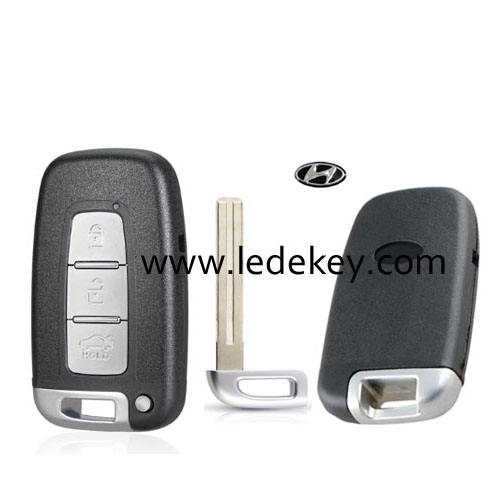 Hyundai 3 button smart key shell with middle blade
