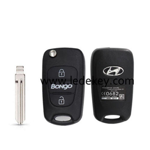 Hyundai 3 button flip key shell Right Blade