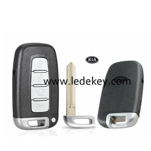 Kia 4 button smart key shell with Right Blade