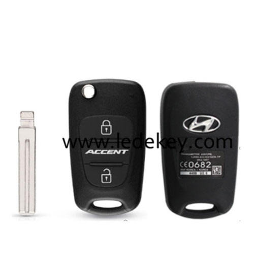 Hyundai Accent flip remote key shell