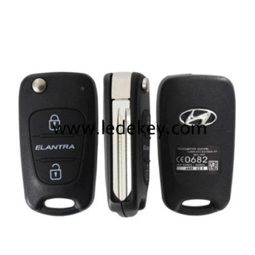 New Hyundai Elantra remote key shell (with left blade)