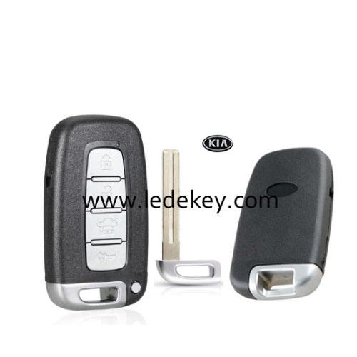 Kia 4 button smart key shell with middle blade