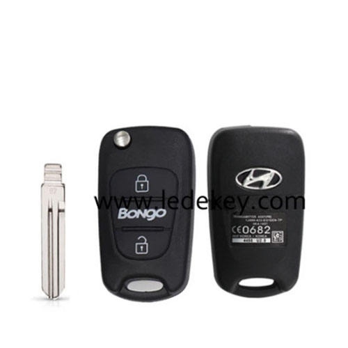 Hyundai 3 button flip key shell Left Blade