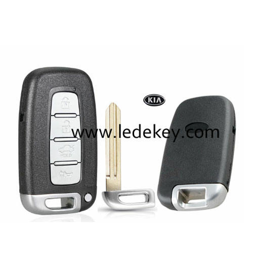 Kia 4 button smart key shell with Left Blade