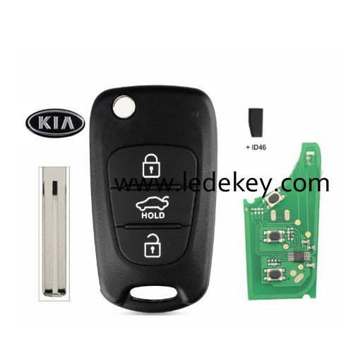 KIA K5 3 button remote key with 433Mhz ID46