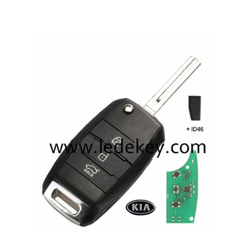 Kia K3 remote control with 4D70 433Mhz with Middle blade