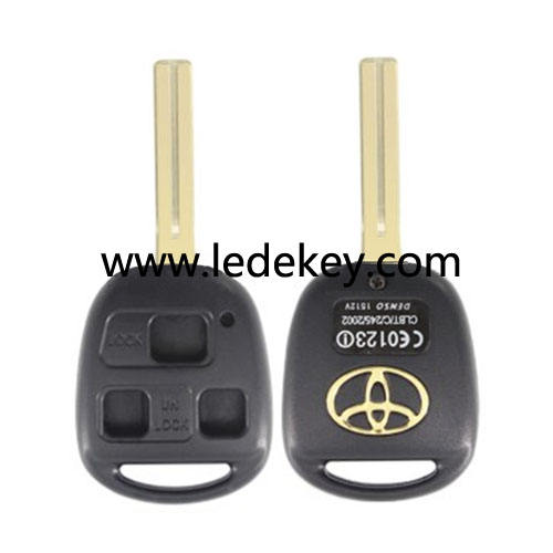 Toyota Lexus 3 button remote key shell (with Toy48 blade)