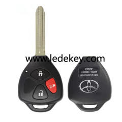 Toyota corolla 3 button remote key shell
