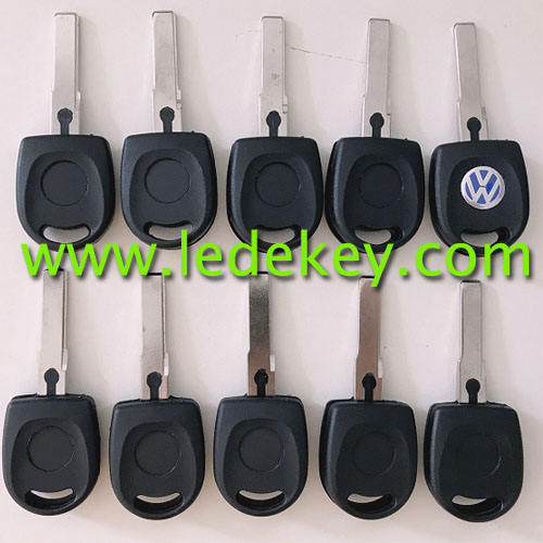 VW transponder key shell with VW logo