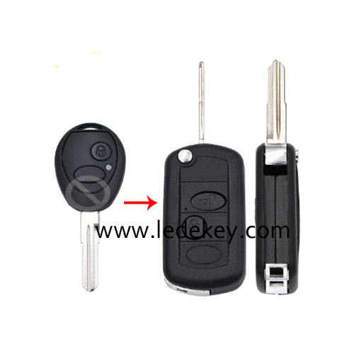Land rover 2 button flip  remote key shell