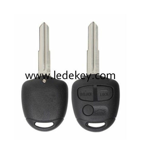 Mitsubishi 3 button blank remote key shell Right  blade NO Logo