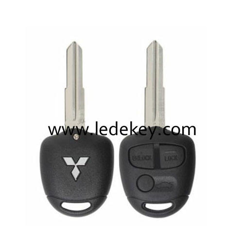 Mitsubishi 3 button blank remote key shell Right  blade