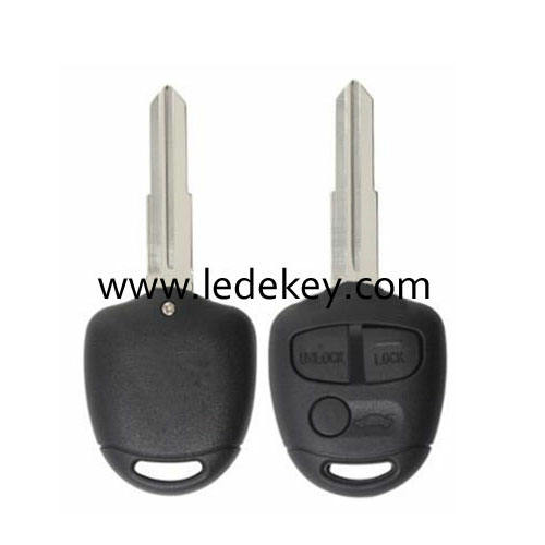 Mitsubishi 3 button remote key shell with  (Left blade) NO Logo