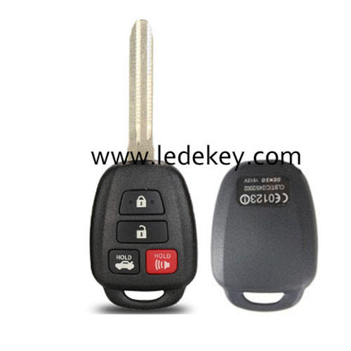 Toyota 3+1 button key shell no logo