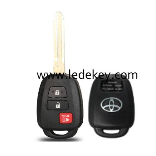 Toyota 2+1 button key shell with logo