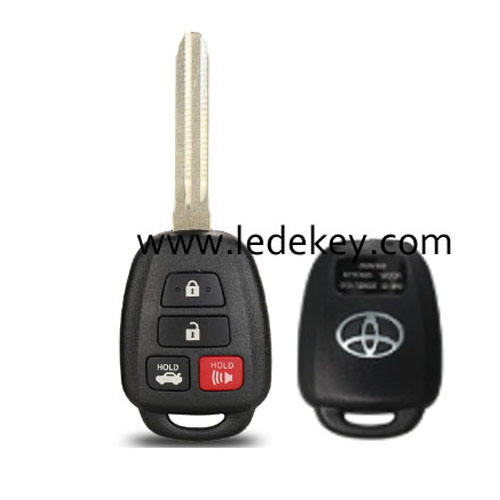 Toyota 3+1 button key shell with logo