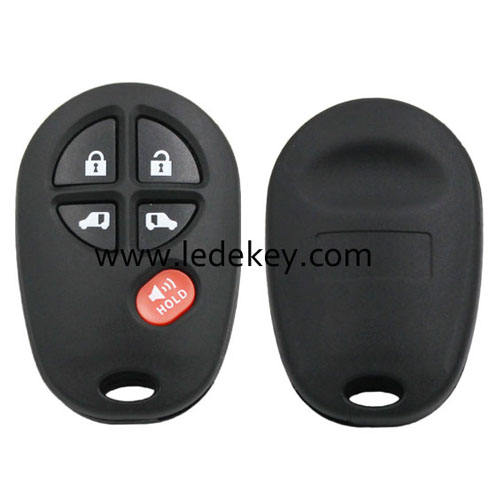 Toyota 4+1 button remote key shell