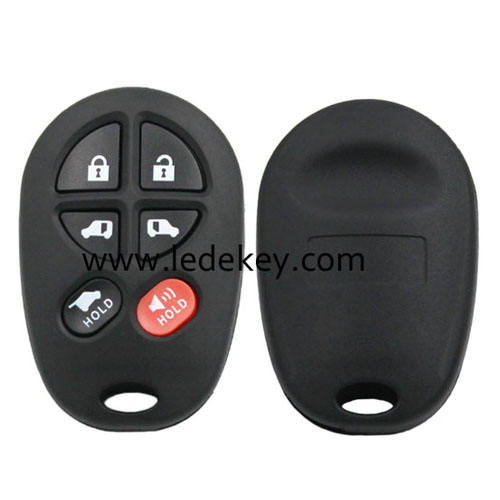 Toyota 5+1 button remote key shell