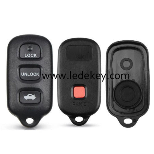 Toyota 3+1 button remote key shell with round button