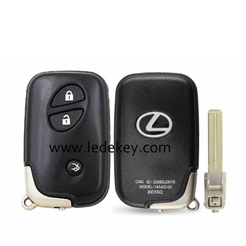 Lexus 3 button smart key shell  with blade