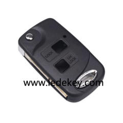 Toyota 2 button flip remote key shell toy43 blade