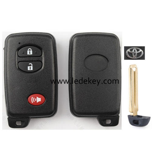 Toyota Camry 2+1 button smart key shell with blade and logo