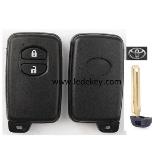 Toyota 2 button smart key shell with blade and logo