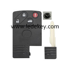 Mazda 3+1 button smart card shell with MAZ24R Mechanical blade