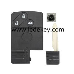Mazda 3 button smart card shell with MAZ24R Mechanical blade