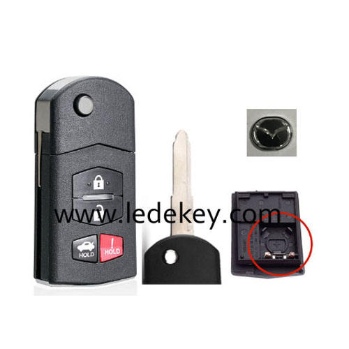 Mazda 3+1 button key shell
